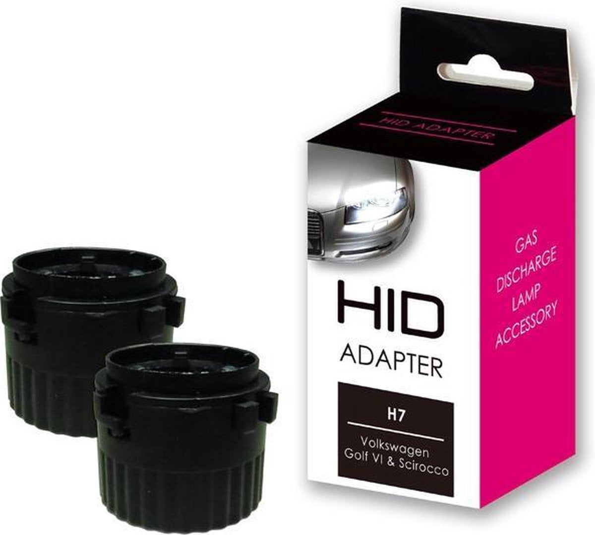 Blanco Set HID Xenon Montage-Adapters Volkswagen Golf VI & Scirocco & Transporter T5 GP (H7) - Set à 2 stuks