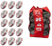 15x Squad  Rugbybal Bundel inclusief Draagtas Maat 4 - 15 stuks