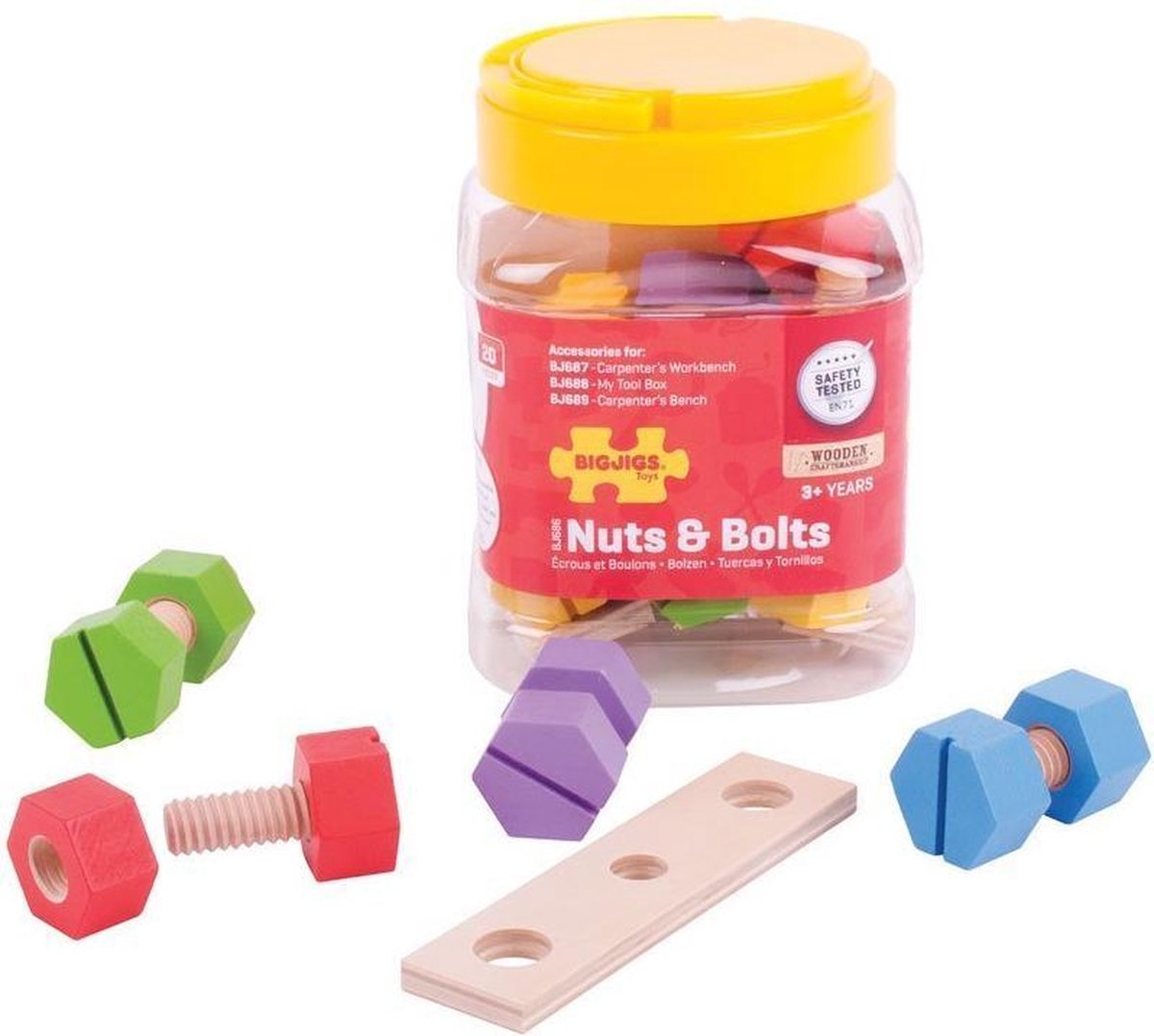 Bigjigs Jar of Nuts & Bolts