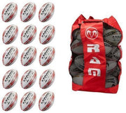 15x Squad  Rugbybal Bundel inclusief Draagtas Maat 5 - 15 stuks