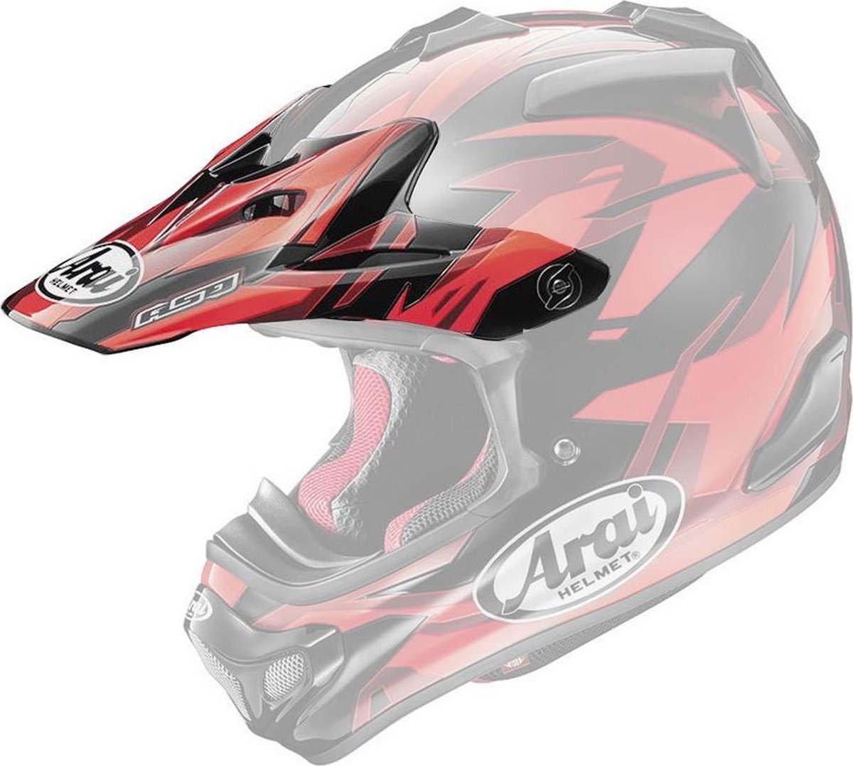Arai MX-V Helmklep (1)-Tip Yamaha Blue