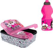 LOL Surprise - 3 compartiment brooddoos (20 cm X 17 cm X 7 cm) + drinkfles - waterfles - 400 ml (18 cm x 6