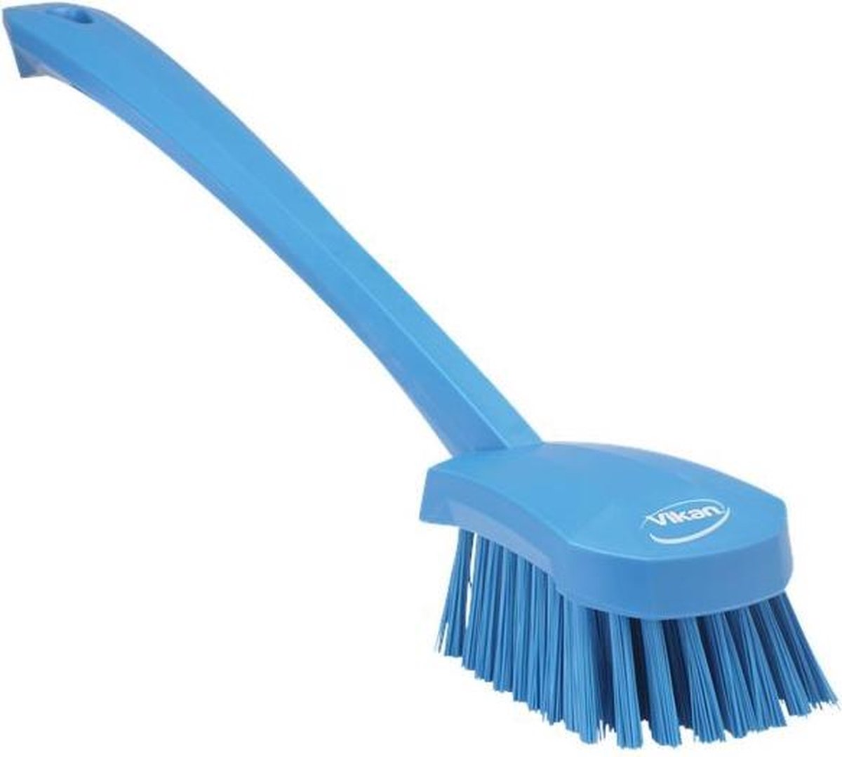 Vikan afwasborstel met lange steel en harde vezels blauw - 41863