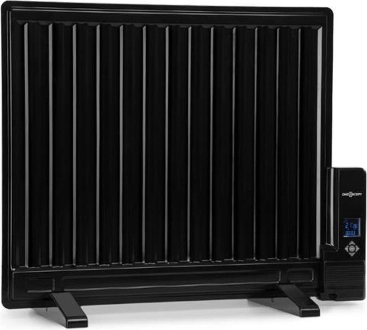 oneConcept Wallander Olieradiator met regelbare thermostat - Oliegevulde radiator - elektrische kachel - Leddisplay - timer - wandmontage