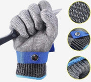 Oesterhandschoen met Binnen Handschoen / Snijwerend / Geschikt voor Oester / Vis / Vlees / 100% RVS / One Size Fits All
