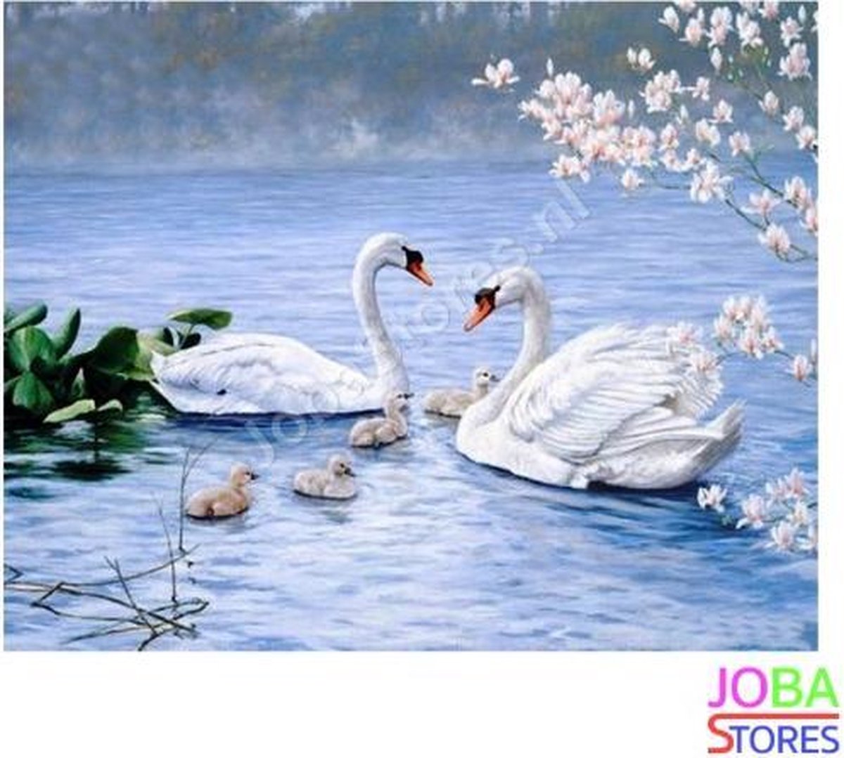 Diamond Painting "JobaSores®" Zwanen - volledig - 50x40cm