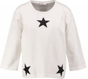 Signe nature dunnere ecru oversized sweater 7/8e mouw - Maat  38
