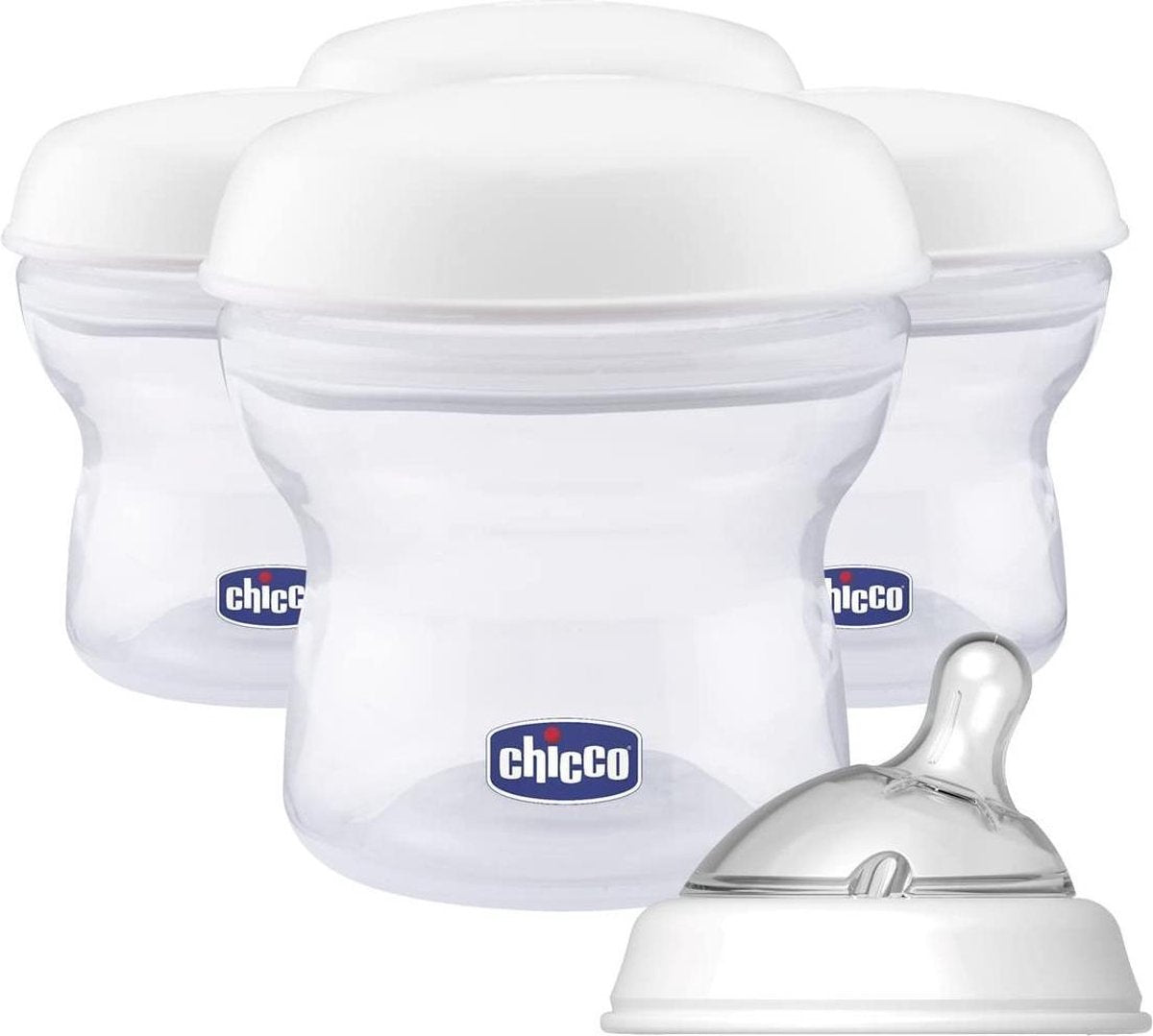 CHICCO 4 Moedermelkcontainers