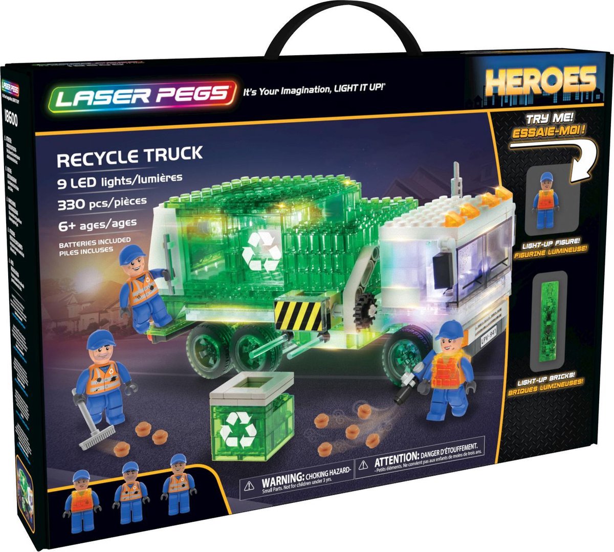 Laser Pegs Vuilniswagen - Constructiespeelgoed