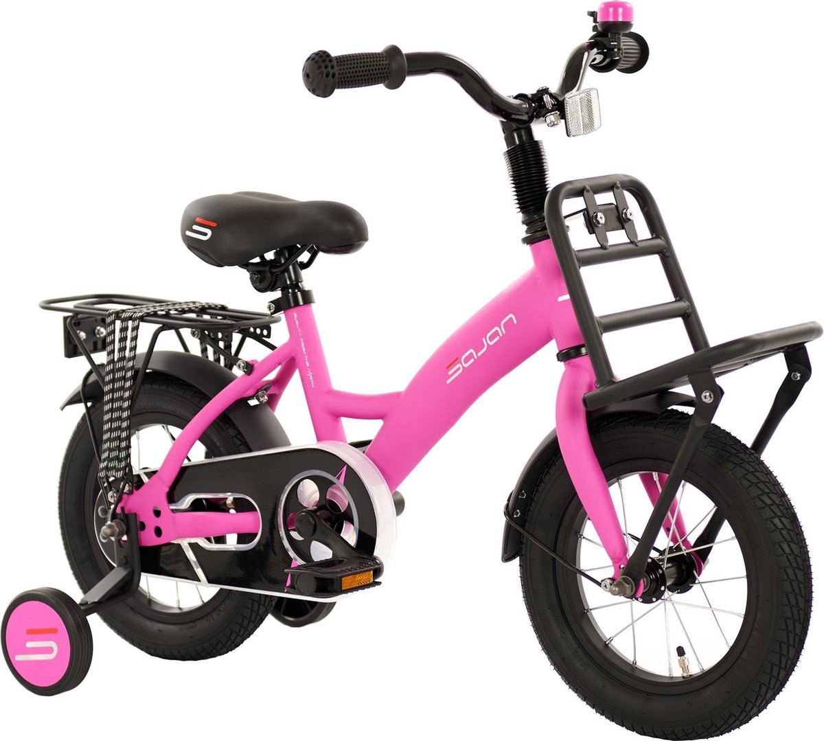 Sajan Kinderfiets - 12 inch - Mat-Roze - Meisjesfiets
