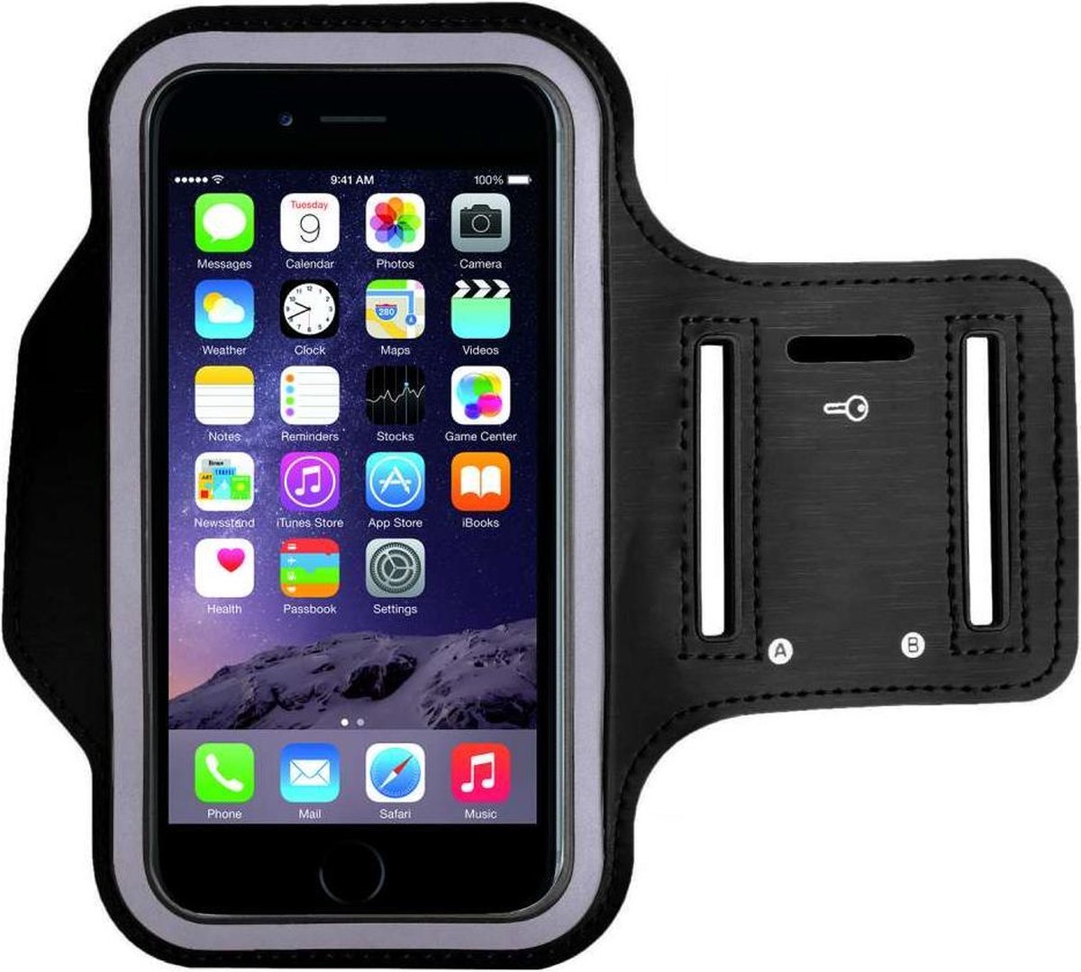Wiko Tommy 2 Universele Sportarmband - zwart
