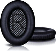 LOUZIR Oorkussens voor Bose Zwart QuietComfort 35 QC35 en QC35II