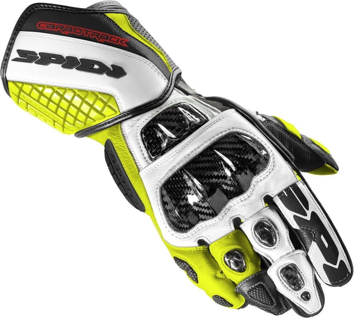 Spidi Carbo Track Evo Black Fluo Yellow Motorcycle Gloves 2XL