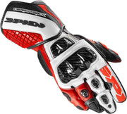 Spidi Carbo Track Evo Black Red White Motorcycle Gloves L