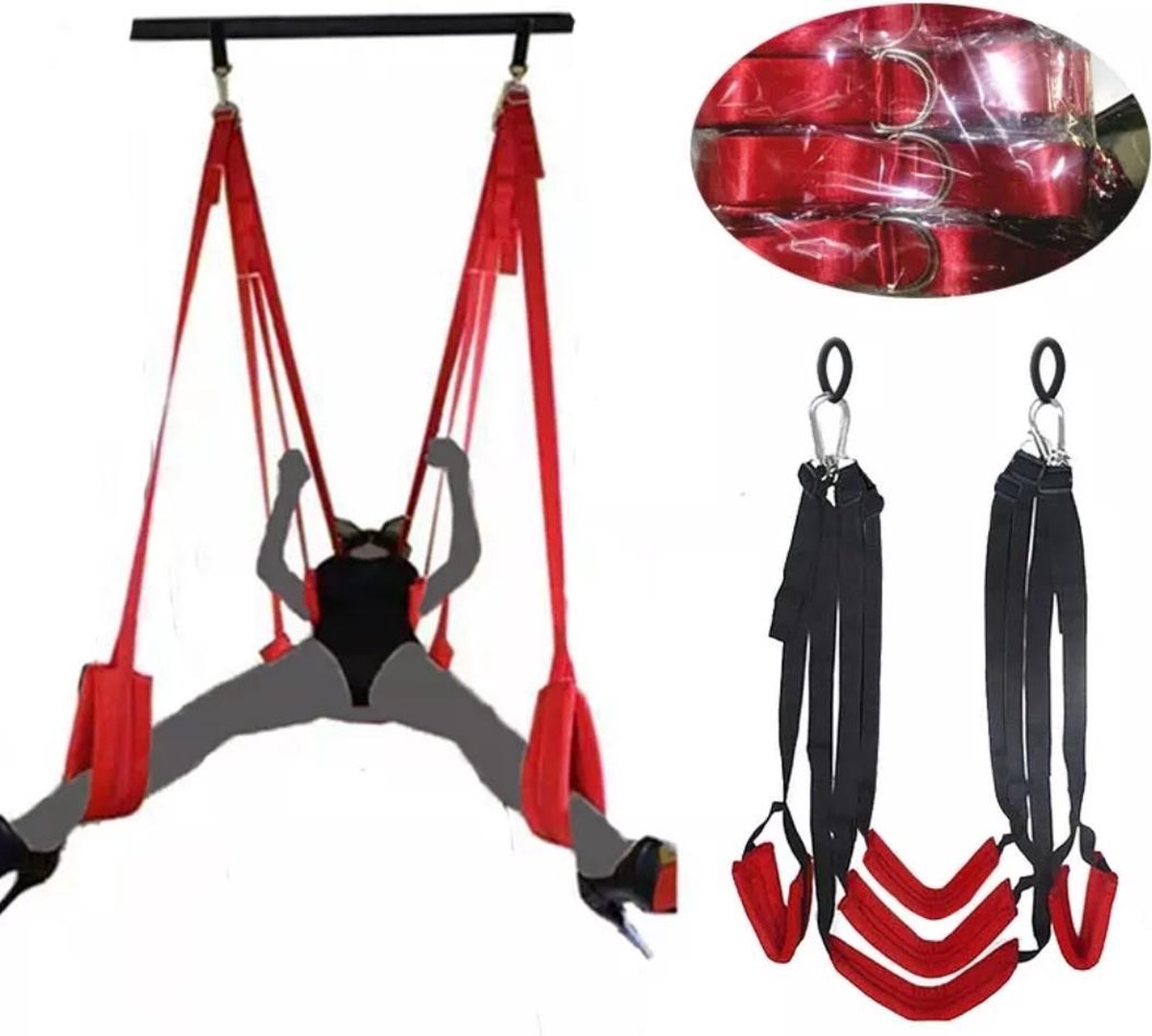 Premium Sex Schommel -Luxe Sex Swing - Love Swing - Seks Schommel - Standjes - Sex Toy - Erotiek - Rood