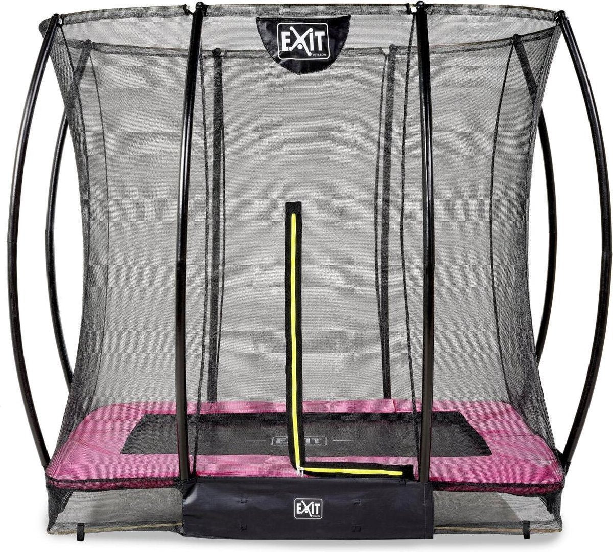 EXIT Silhouette inground trampoline 153x214cm met veiligheidsnet - roze
