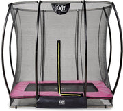 EXIT Silhouette inground trampoline 153x214cm met veiligheidsnet - roze