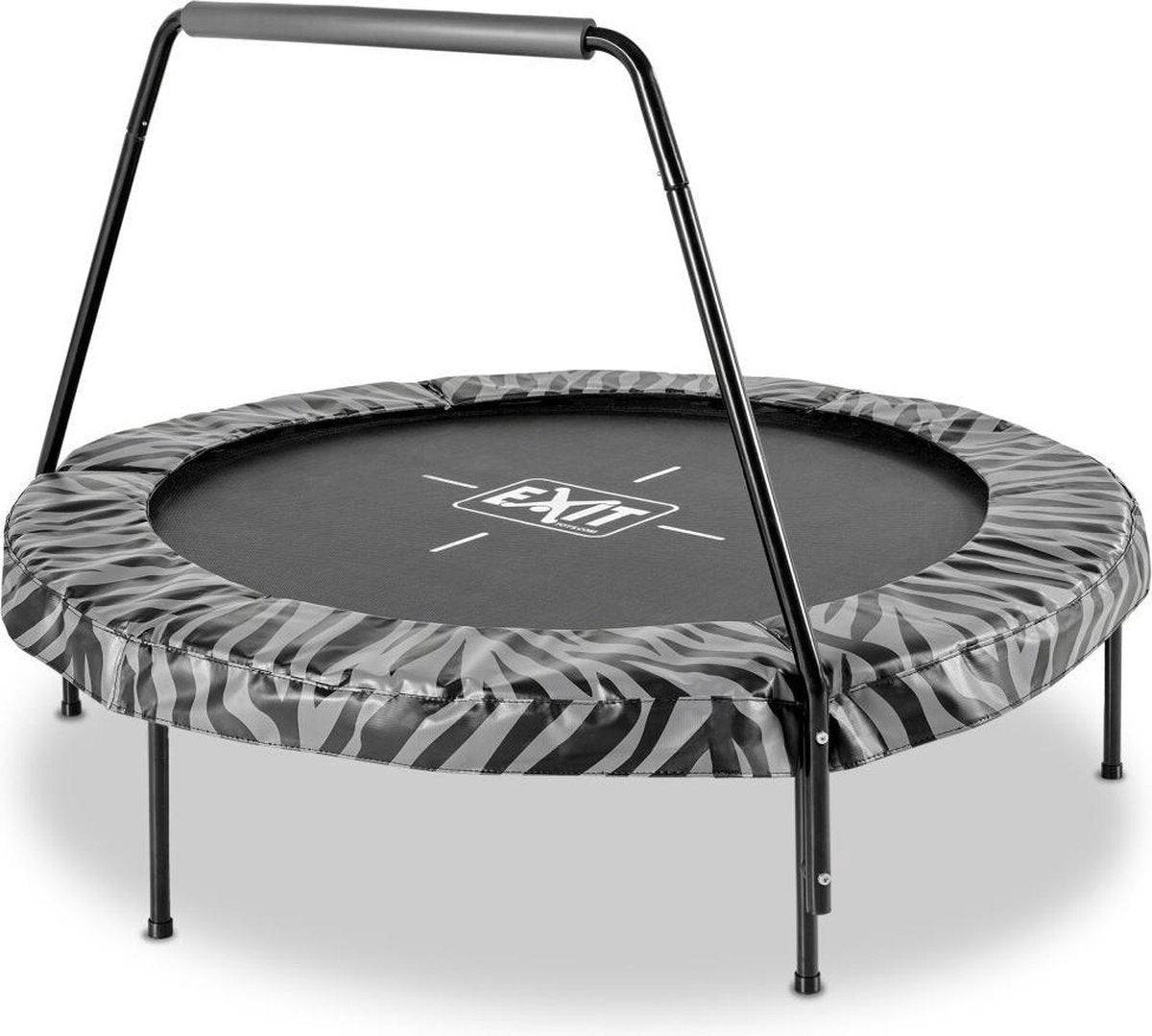 EXIT Tiggy junior trampoline met beugel ø140cm - zwart/grijs