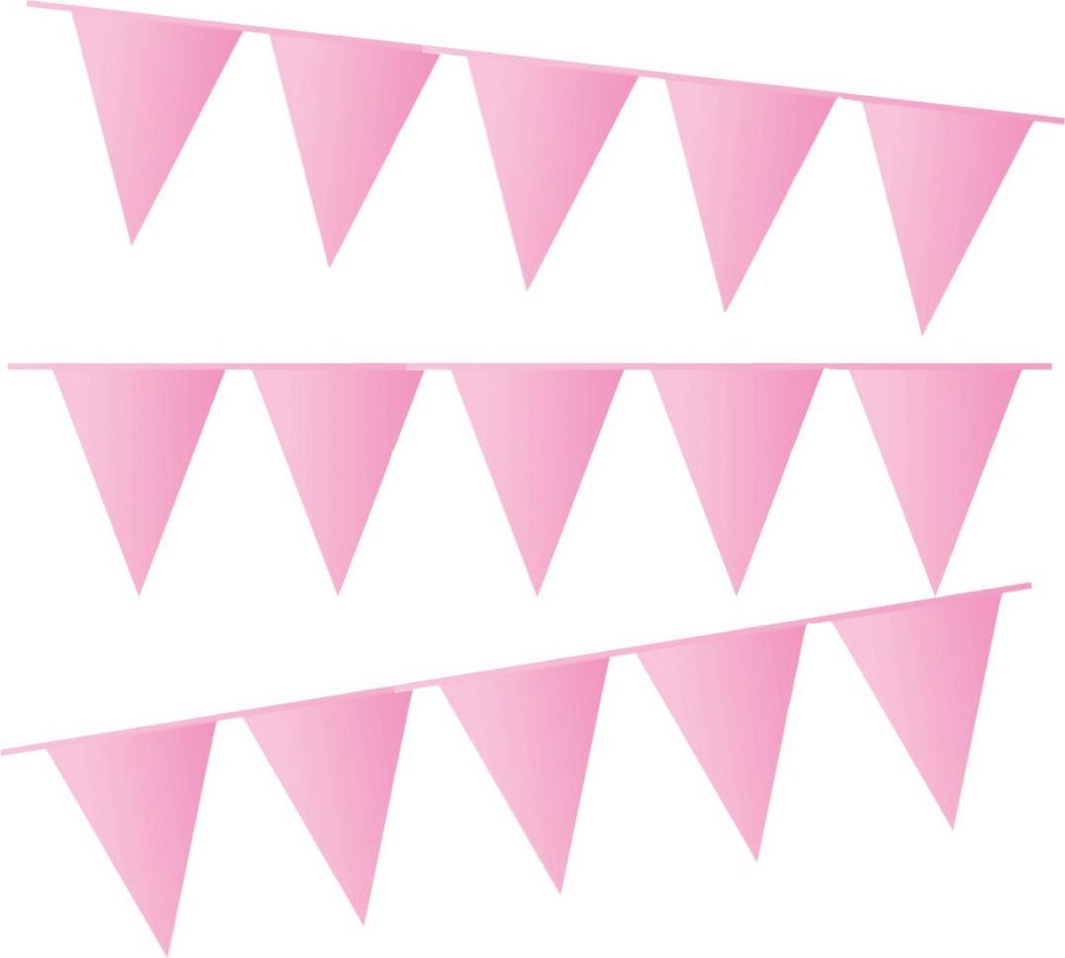 e-Carnavalskleding.nl Vlaggenlijn licht roze | licht roze slinger 10 meter