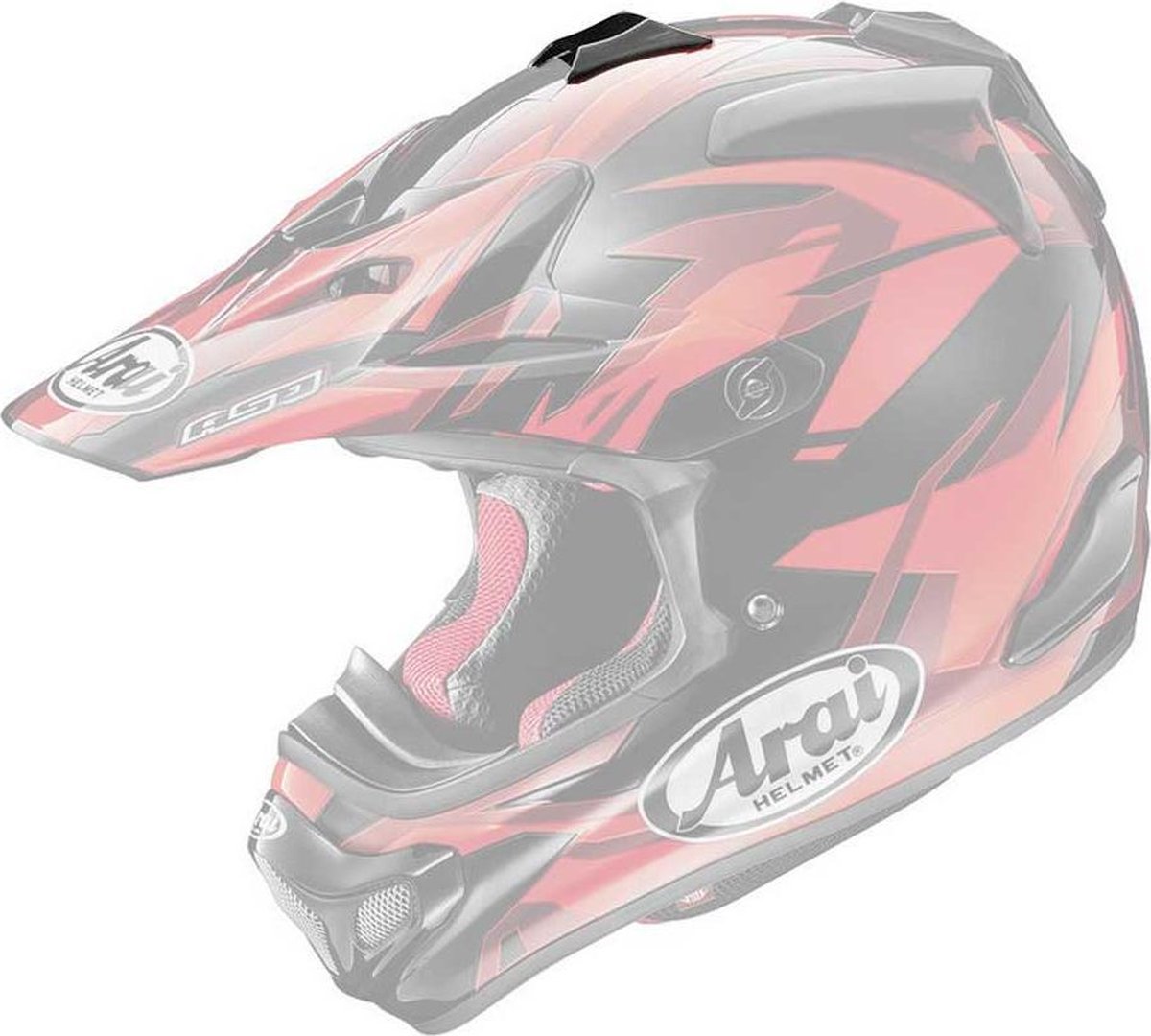 Arai MX-V Front Top Duct-Black (Mat Frost)