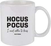 Hocus pocus I need coffee to focus Rustaagh mok - kop - beker - koffie/thee - hoogglans wit- 295 ml - grappig - herkenbaar