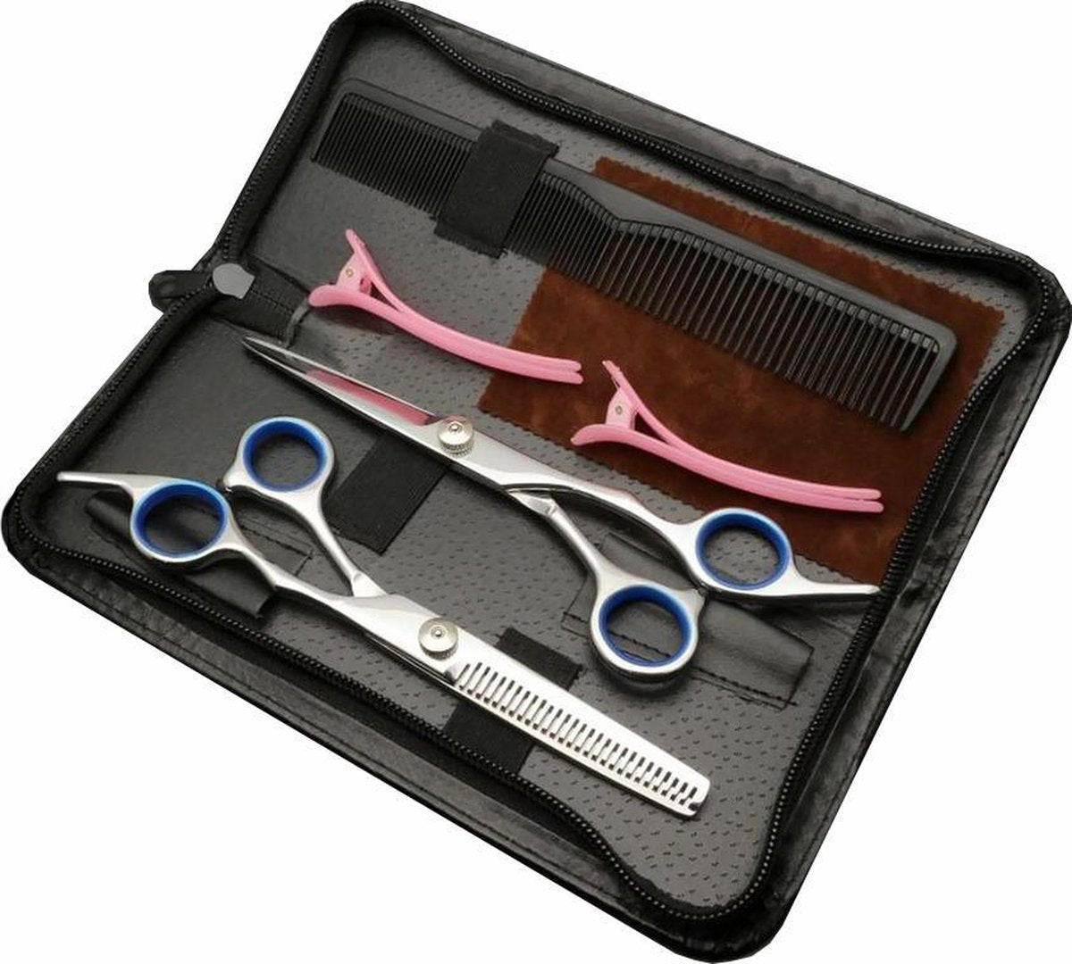 QY Kappersschaar set  – 7 -delig in luxe etui