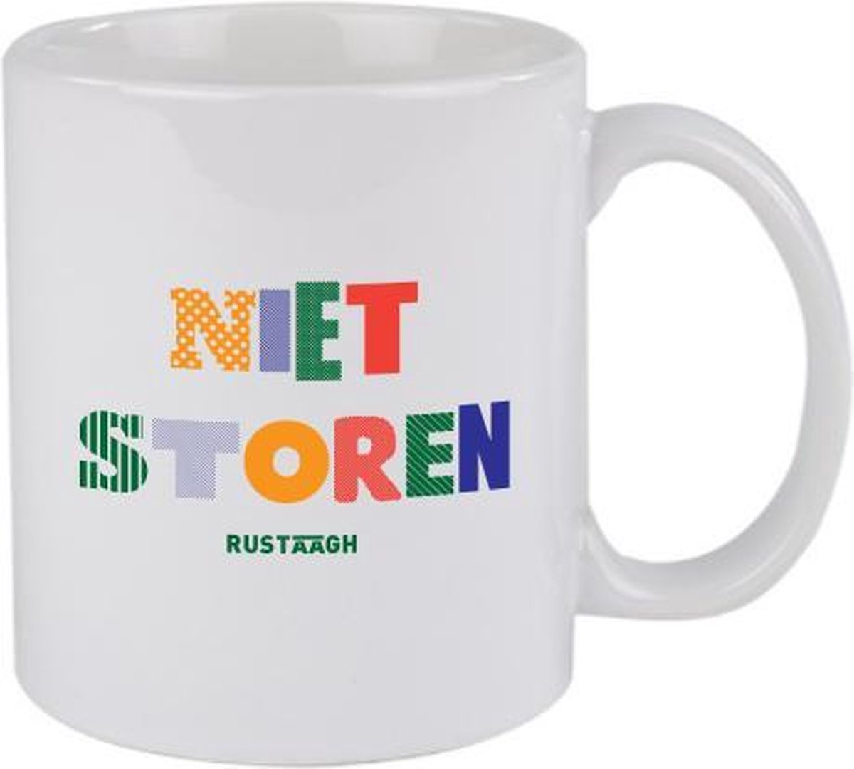 Niet storen Rustaagh mok - kop - beker - koffie/thee - hoogglans wit- 295 ml - grappig - herkenbaar