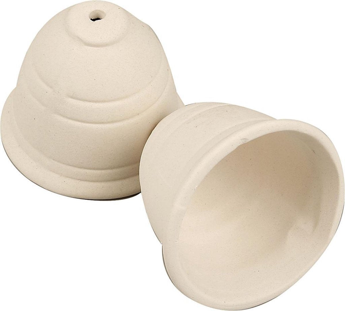 Bell. white. H: 5.7 cm. 6 cm. 6 pc