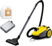 Kärcher VC 2 Starterskit – stofzuiger met zak – HEPA filter - 700w - incl. 5 stofzuigerzakken