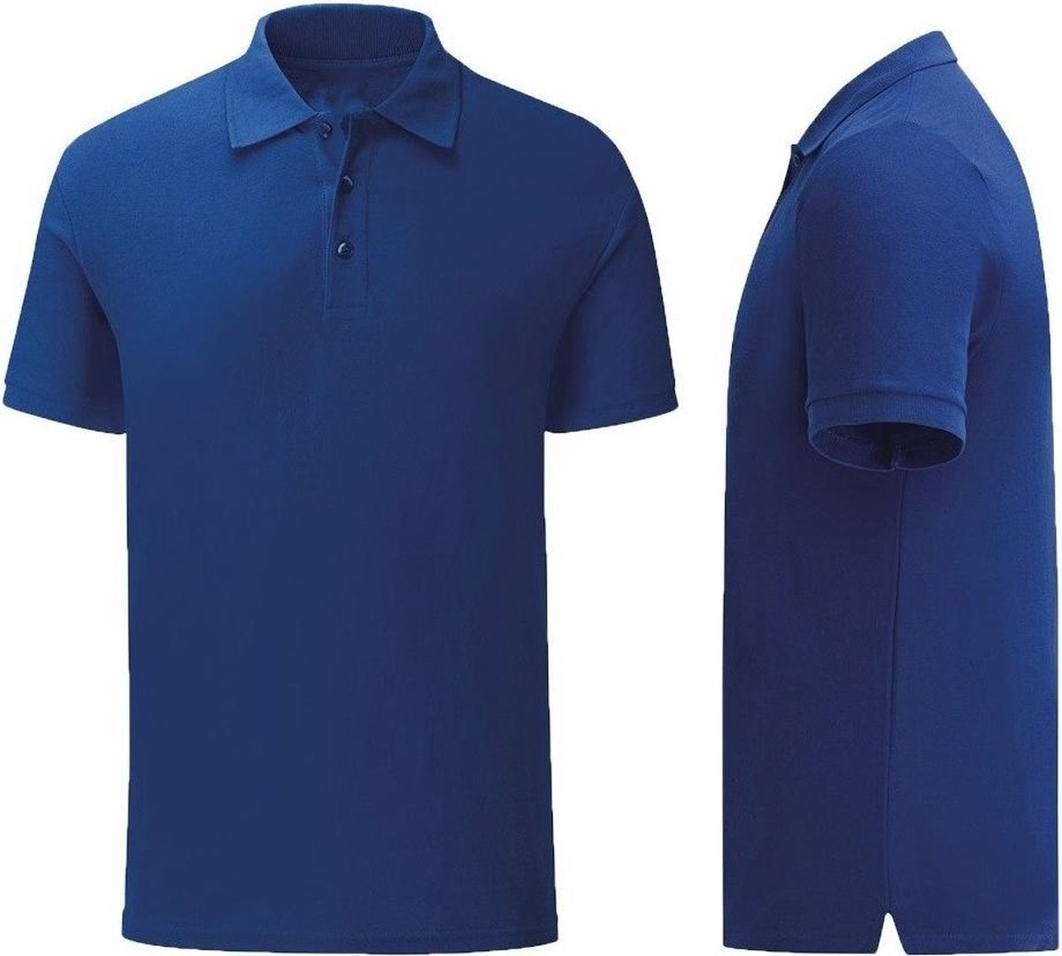Senvi Getailleerde Polo zacht aanvoelend Kleur kobalt blauw Maat L