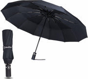 Beefree Stormparaplu Ø 105 cm | 12 Panelen - Zwart