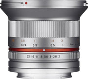 Samyang 12mm - F2.0 Ncs Cs - Prime lens - Geschikt voor Fujifilm X - Zilver