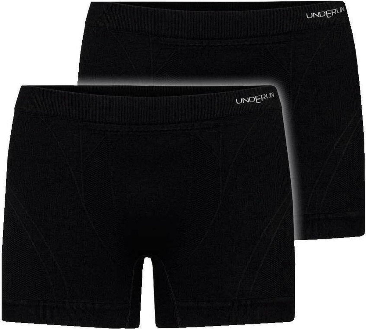 Underun Boxer Duo Pack Zwart/Zwart - Hardloopondergoed - Sportondergoed - S