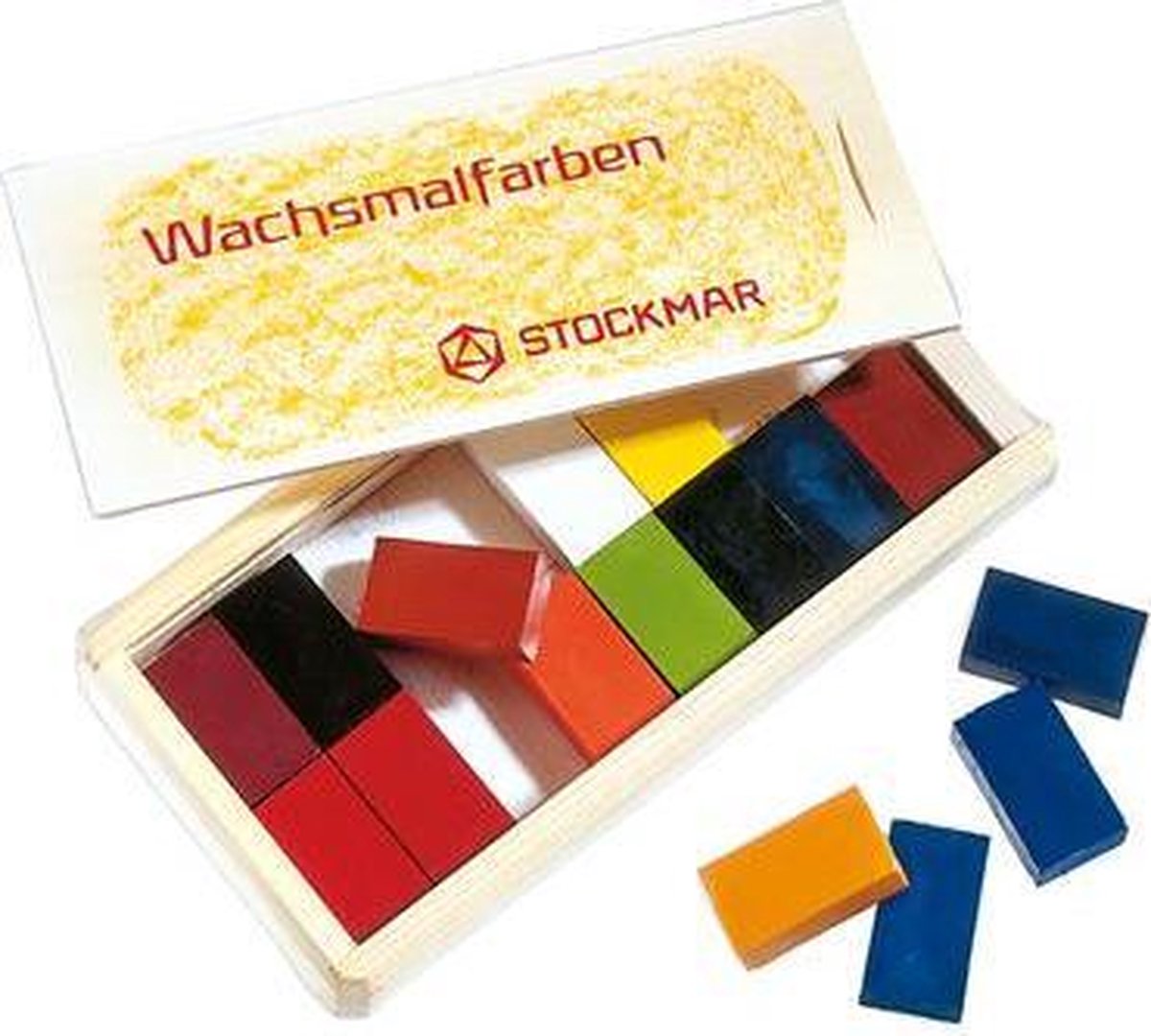 Stockmar wasblokjes ass. 16 kl. in houten kist