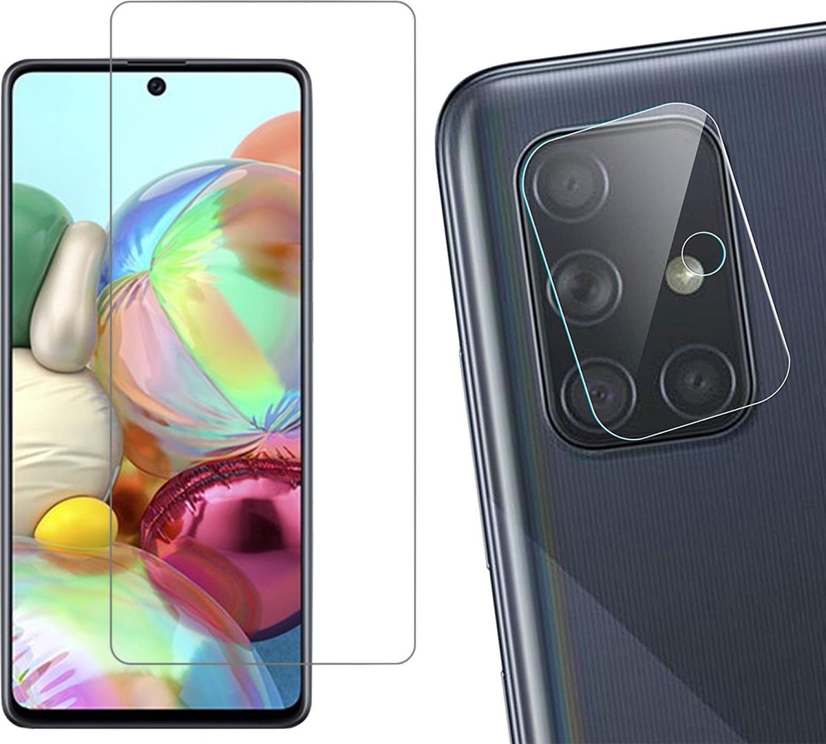 Beschermglas Samsung A71 Screenprotector - Samsung Galaxy A71 Screen Protector Glas en Samsung A71 Screenprotector Camera