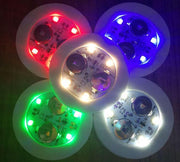 5 stuks - 5 cm Ø - RGB 7 kleuren - Led onderzetter - Lichtgevende onderzetters - led glas - Giveaway - Gadget - Tafel Decoratie - Led Stickers - led glazen - glas verlichting - glass light