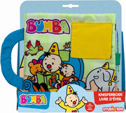 Bumba - Babyboekje - Groot stoffenboek - knisperboek met flapjes - stimuleert voelen