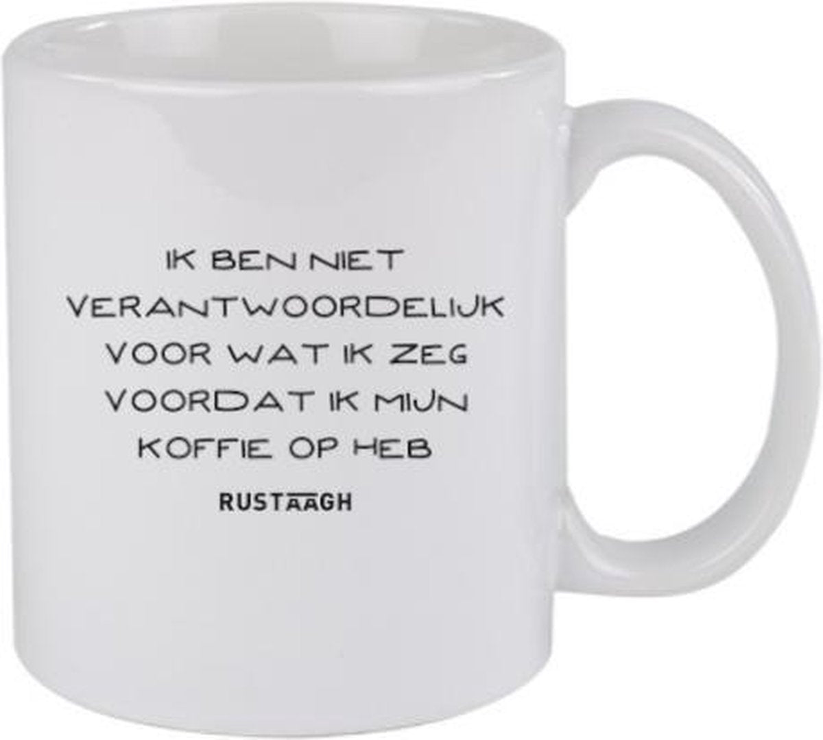Ik ben niet verantwoordelijk voor wat ik zeg voordat ik koffie op heb Rustaagh mok - kop - beker - koffie/thee - hoogglans wit- 295 ml - grappig - herkenbaar