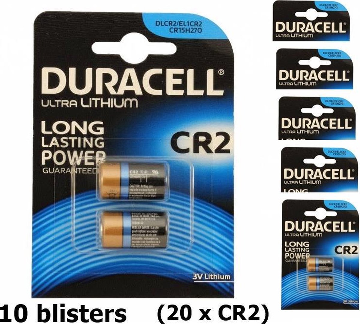 20 Stuks (10 blisters a 2st) - Duracell CR2 Lithium batterij - Blister van 2 stuks