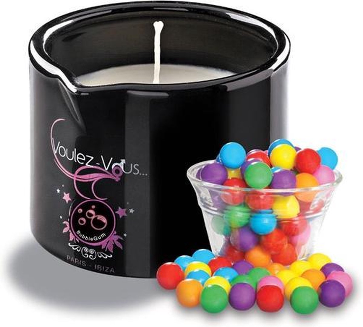 Voulez-Vous... - Massagekaars Bubblegum - Glijmiddel