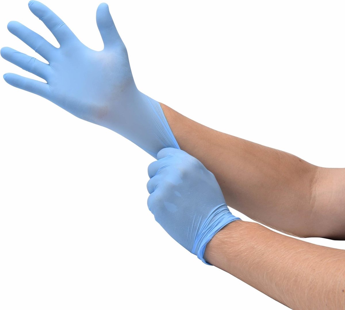 Latex  elastische Wegwerp handschoenen Blauw Gepoederd Small - 100 stuks