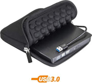 Externe CD/DVD Speler | Met Hoes | Brander | Plug & Play | USB 3.0 DVD Speler | Geschikt voor Windows | Mac | Linux | Optische drive