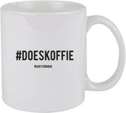 #Doeskoffie Rustaagh mok - kop - beker - koffie/thee - hoogglans wit- 295 ml - grappig - herkenbaar