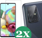 Samsung A71 Screenprotector - Samsung Galaxy A71 Screen Protector Glas en Samsung A71 Screenprotector Camera - 2 Stuks