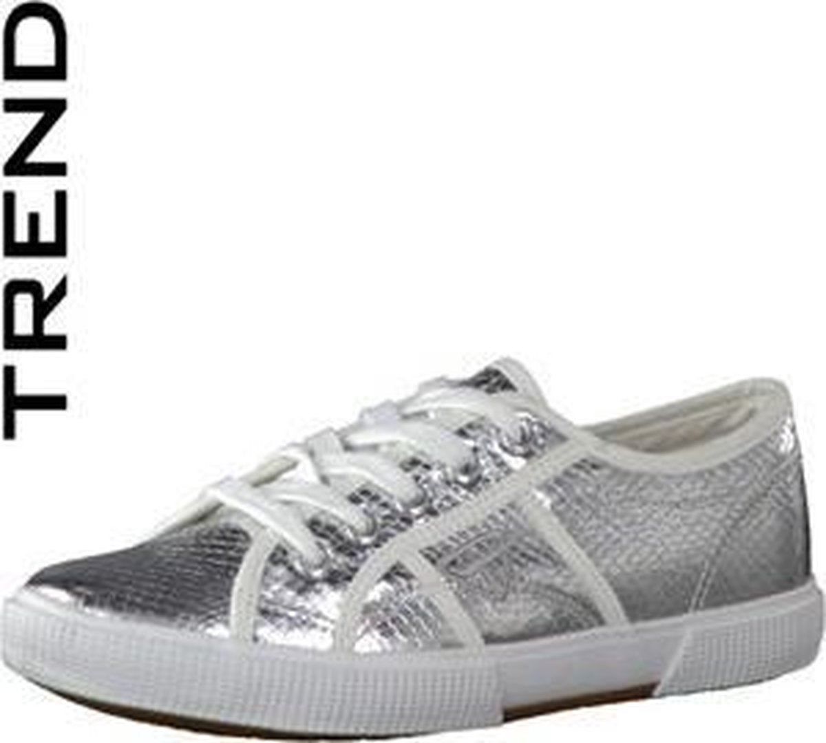 Tamaris Veterschoen Zilver - Dames - Maat 40