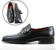 Stravers - Maat 36 Loafers Zwart Leer Heren. Nette Instappers met Rubberzool Kleine Maten