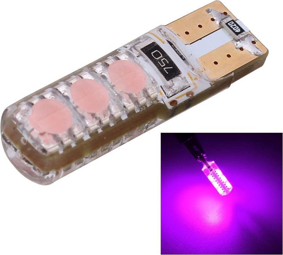 10 STUKS T10 3W 300LM Silicone 6 LED SMD 5050 Auto-opruimingslichten Lamp