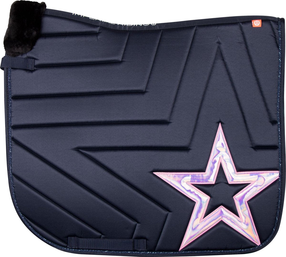 RelaxPets - Imperial Riding - Zadeldek - Zadeldekje - Sjabrak - Boxy Star - Blauw - Roze Ster - Full Dressuur