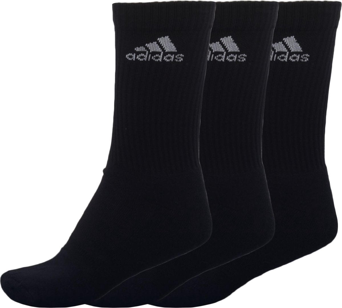 adidas 3 Stripes Performance Sokken (3-pair) - 39-42 - Zwart