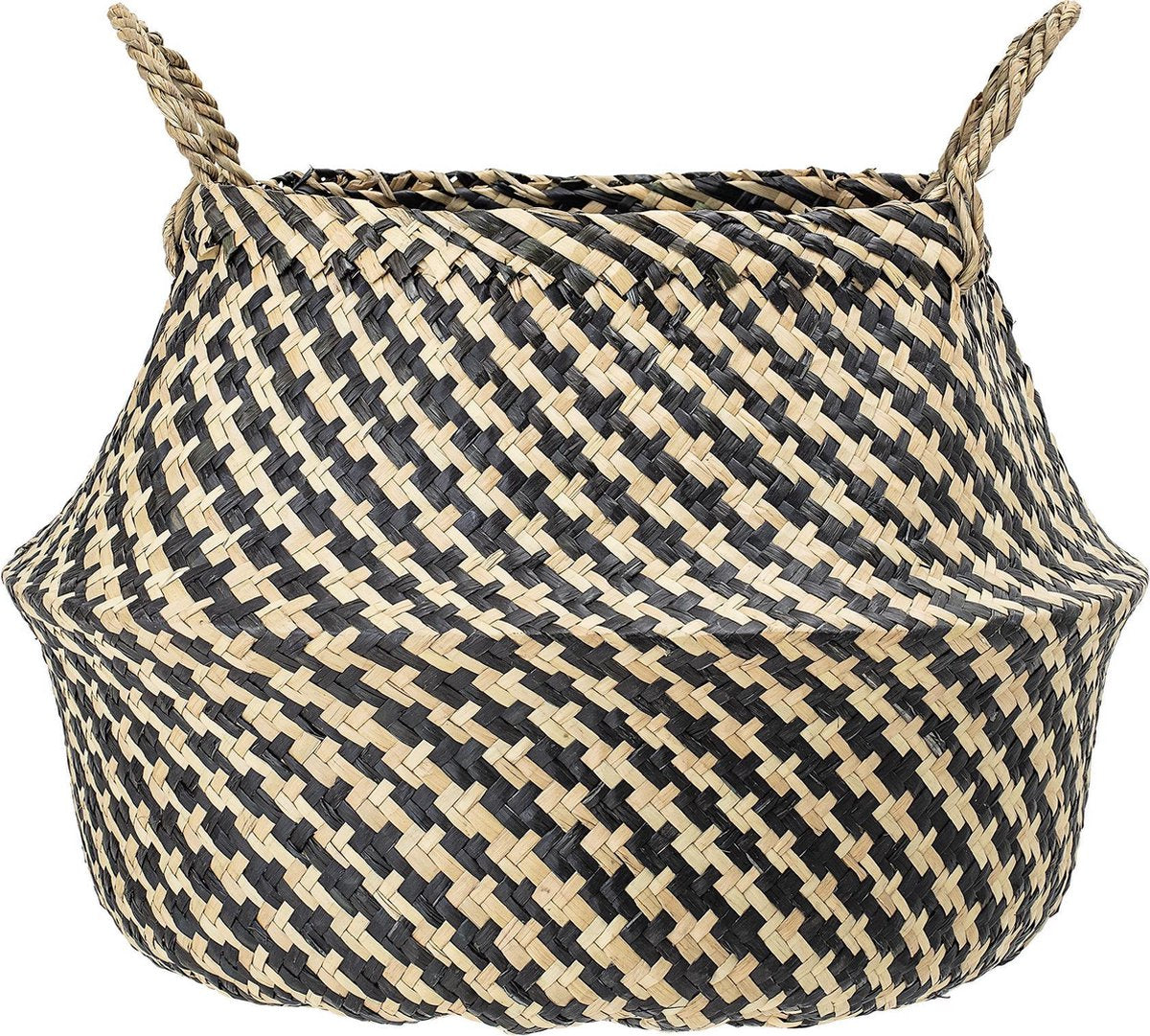 Bloomingville Mand Zwart / Naturel Ø45xH36 cm